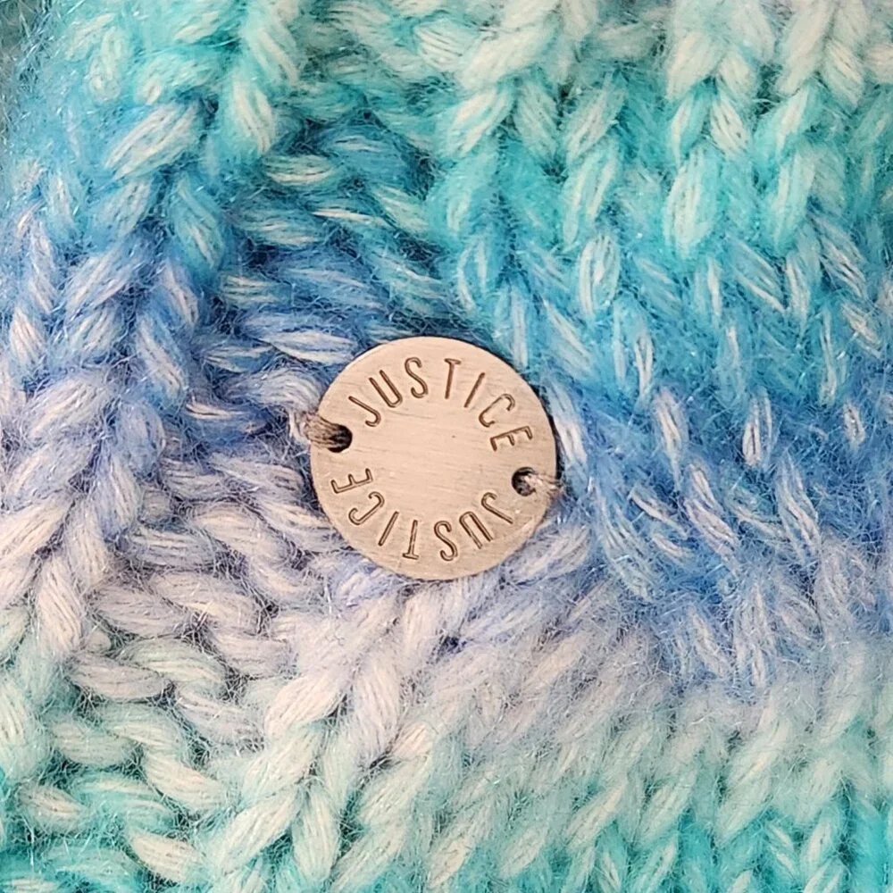 Justice Girls Blue Striped Sweater Size 20/22P